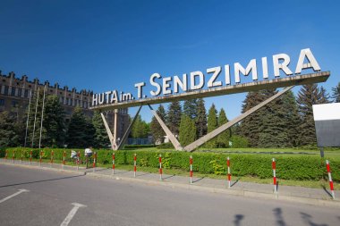 Galvanizli, s çelik işleri, Polonya Nowa Huta'da görünümünü / may2017
