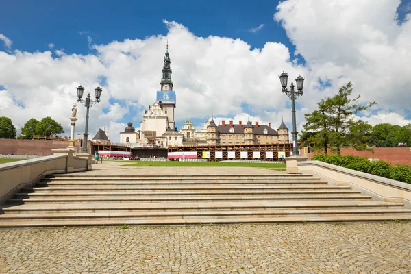 Częstochowa, Przeglądaj z klasztoru na Jasnej Górze w Polsce i miejsce kultu — Zdjęcie stockowe