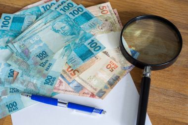 Brezilya para, Reali, kağıt ve kalem hesaplamalar için bir levha ile yüksek nominal