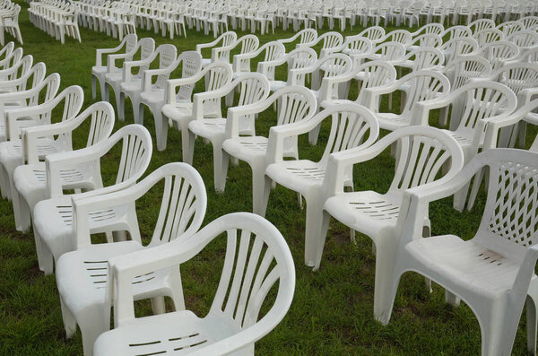 View of the Plastic chairs