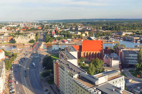 Szczecin / city panorama — Stockfoto