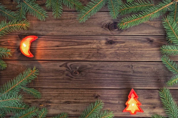 God jul / semester dekorativa och plats för en text — Stockfoto