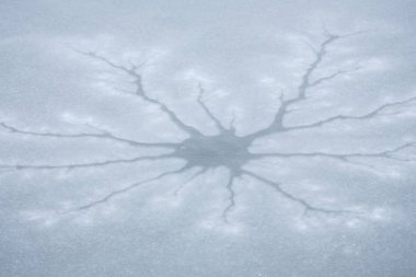 İnce çatlama buz görünümünü