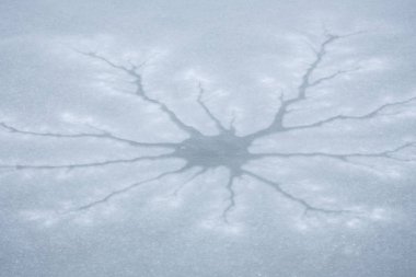 İnce çatlama buz görünümünü