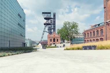 Polonya Katowice / Sanayi Peyzaj eski maden girişi