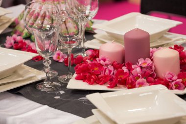 Tören yemek için Tablo ayarı