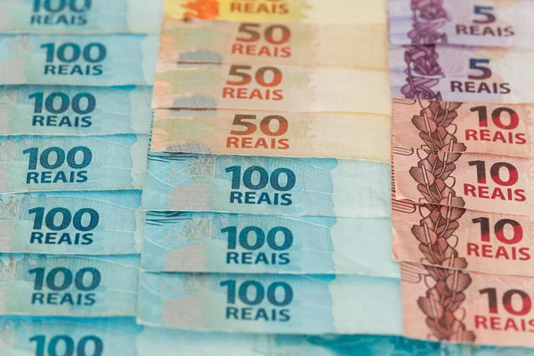 Бразильський Гроші Різних Номінальна — стокове фото