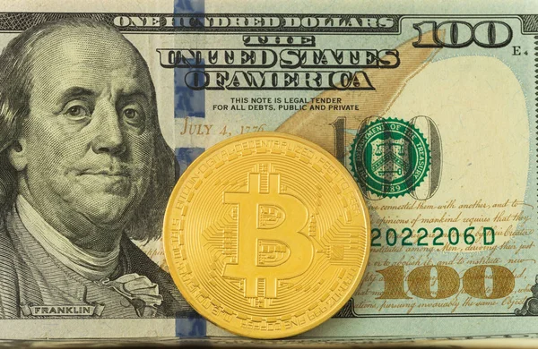 Dólares Estadounidenses Bitcoin — Foto de Stock