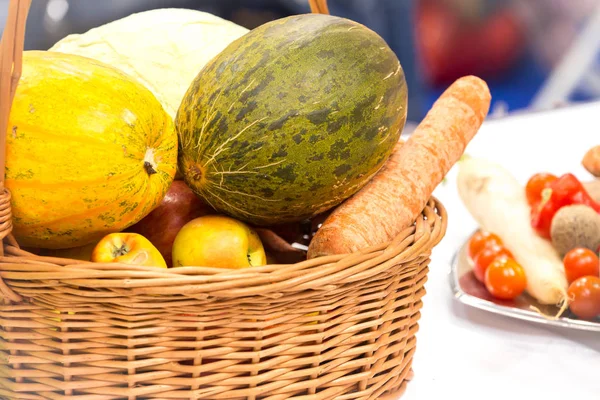 basket of vegetables and fruit