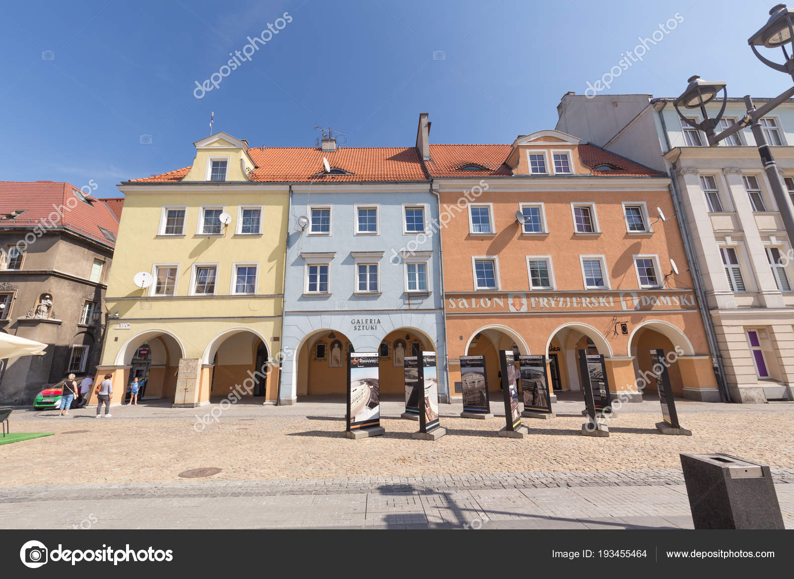Gliwice Silesia Main Market City Center Historical Tenements April