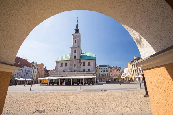 Gliwice Wzgórzu Śląska Głównego Rynku Centrum Miasta Kwietnia 2018 — Zdjęcie stockowe