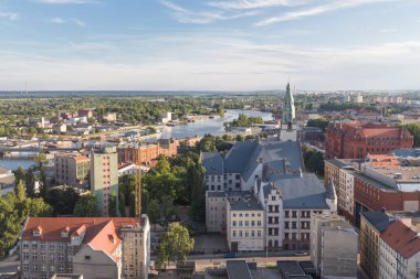 Szczecin, şehrin Üstten Görünüm