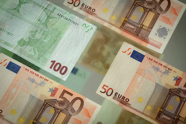 Avrupa Parası 100 Euro Değerinde Banknotlar — Stok fotoğraf