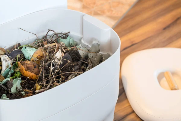 Solucan Çiftliği Komposter Çevre Dostu Atıkları Biyolojik Olarak Çözülebilir Atıklar — Stok fotoğraf