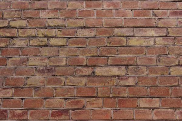 Tiro Recortado Una Pared Facebrick Muralla Fondo Ladrillo Viejo Textura — Foto de Stock