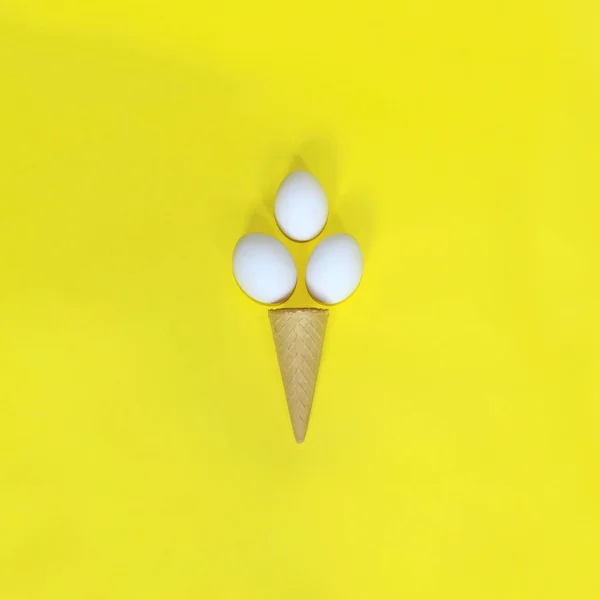 Minimalizm Gıda Moda Stil Paskalya Concept Abstract Arka Plan Dondurma — Stok fotoğraf