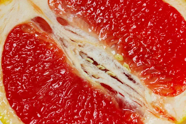 Imagen Borrosa Textura Pomelo Rojo Cerca Fondo Colorido Comida Frutas —  Fotos de Stock