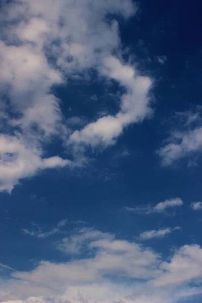 Wazig Beeld Van Blue Sky White Clouds Horizontaal Schot Van — Stockfoto