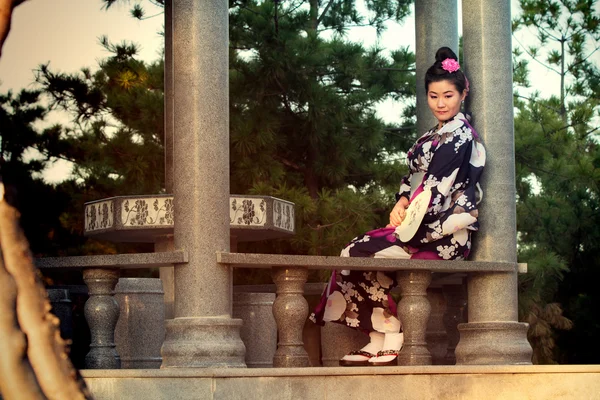 Girl in national dress — Stock Photo, Image