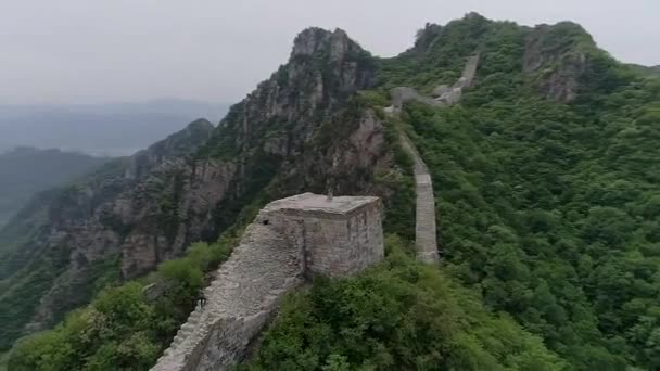 De wild grote muur van China — Stockvideo