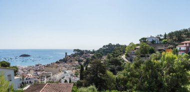Tossa de Mar sahil kasabası üzerinde Costa Brava Katalonya, İspanya