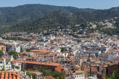 Tossa de Mar sahil kasabası üzerinde Costa Brava Katalonya, İspanya