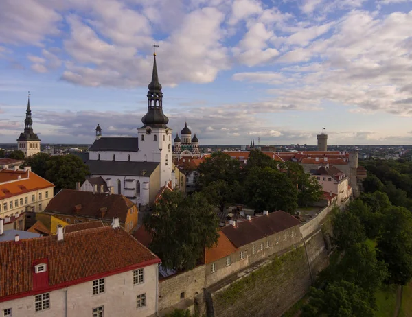 Letecké panorama tallinn, Estonsko — Stock fotografie