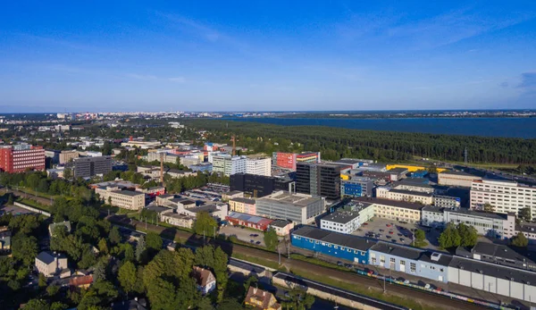 Şehir Tallinn, Estonya Hava görünümünü ilçe Kristiine — Stok fotoğraf