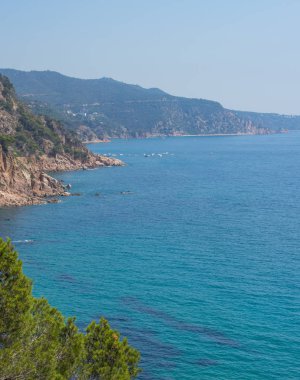 Cala Llorell beach Tossa de Mar, İspanya koyları