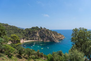 Cala Llorell beach Tossa de Mar, İspanya koyları