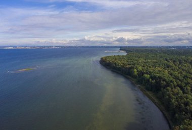 Tallinn Estonya, bölge Harjumaa cou Baltık denizde havadan görünümü