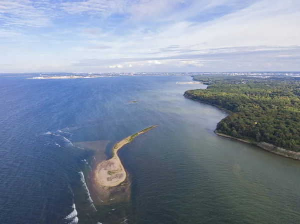 Tallinn Estonya, bölge Harjumaa cou Baltık denizde havadan görünümü