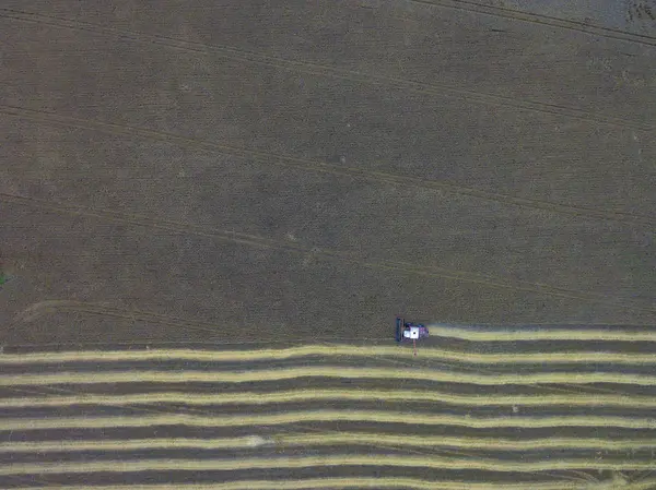 hasat alanlarının havadan görünümü 