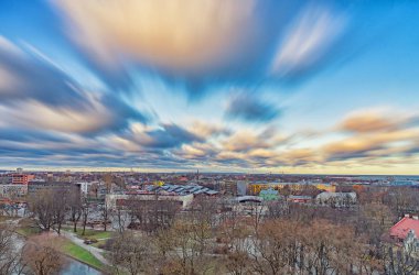 Tallinn, Estonya - 24.12.2017:View şehrin Tallinn, Estonya 