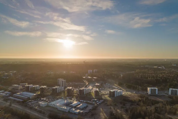 Tallinn Estonya şehrin havadan görünümü