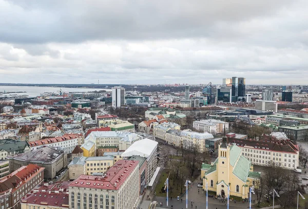 Flygfoto Tallinn Gamla stan — Stockfoto