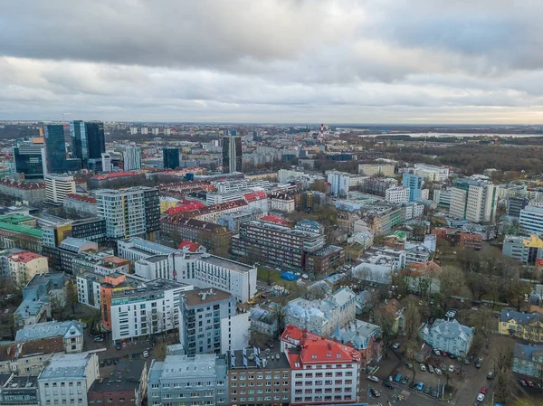 Widok z lotu ptaka Tallinn Old Town — Zdjęcie stockowe