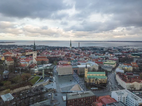 Vista aérea Tallinn Cidade Velha — Fotografia de Stock