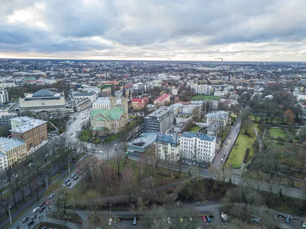 Vista aérea del casco antiguo de Tallin — Foto de Stock