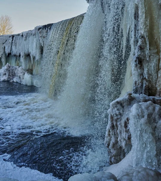 Cascada Înghețată Din Estonia — Fotografie, imagine de stoc