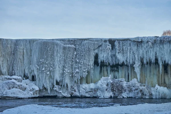 Cascada Congelada Estonia — Foto de Stock