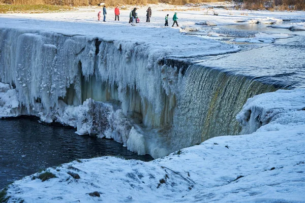 Cascada Congelada Estonia — Foto de Stock