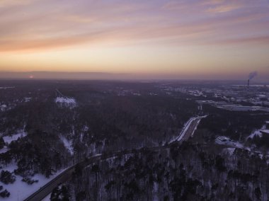 Şehir kış günü Tallinn Estonya Hava görünümünü, bölge gerekir