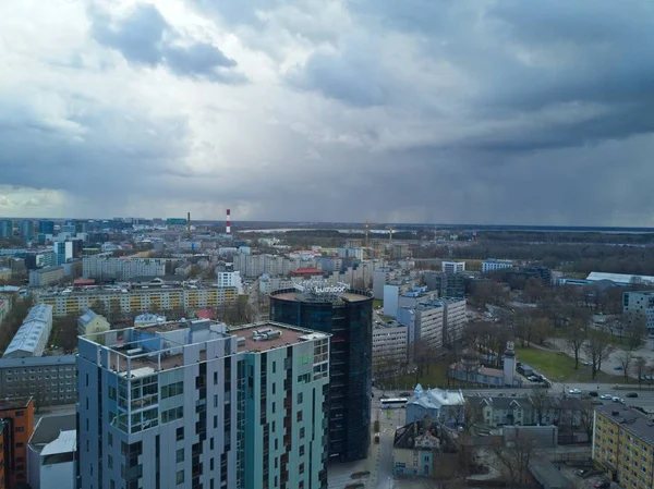 Widok Lotu Ptaka Miasta Tallinn Estonia — Zdjęcie stockowe