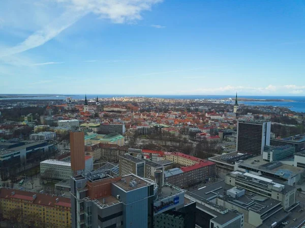 城市塔林鸟瞰图爱沙尼亚 — 图库照片