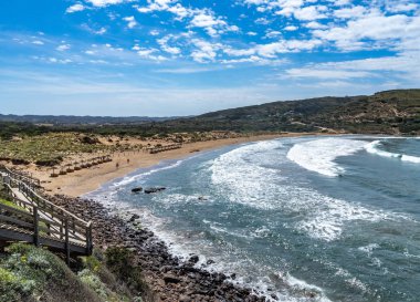 İspanya 'nın Menorca adasında deniz manzarası