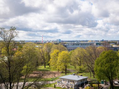 Eski Tallinn Estonya 'nın güzel manzarası