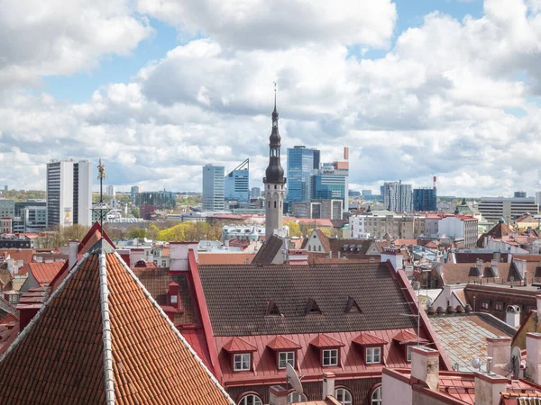 Eski Tallinn Estonya 'nın güzel manzarası