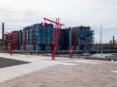 Estonya 'nın Tallinn şehrindeki Noblessner Limanı' nda yeni bir yerleşim yeri.