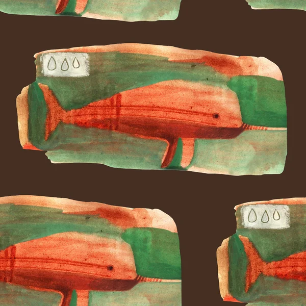 水彩イッカクの図 — ストック写真